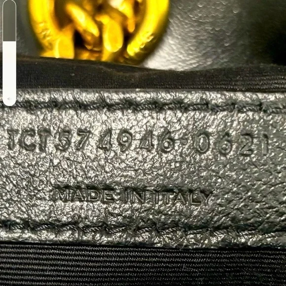 YSL Saint Lauren Loulou Medium Quilted Chevron Bag Black/Gold - Picture 13 of 17